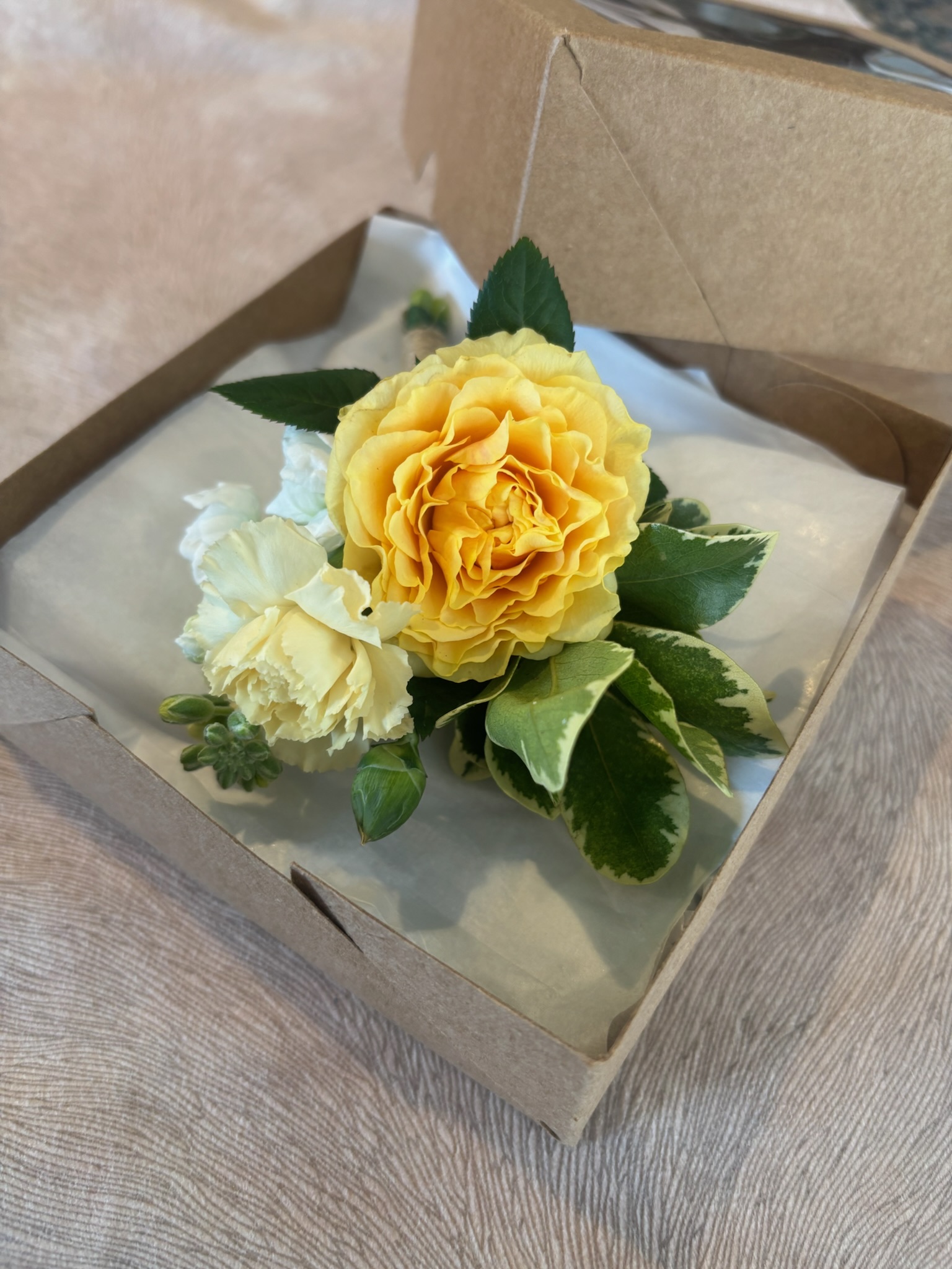 Yellow Boutonniere