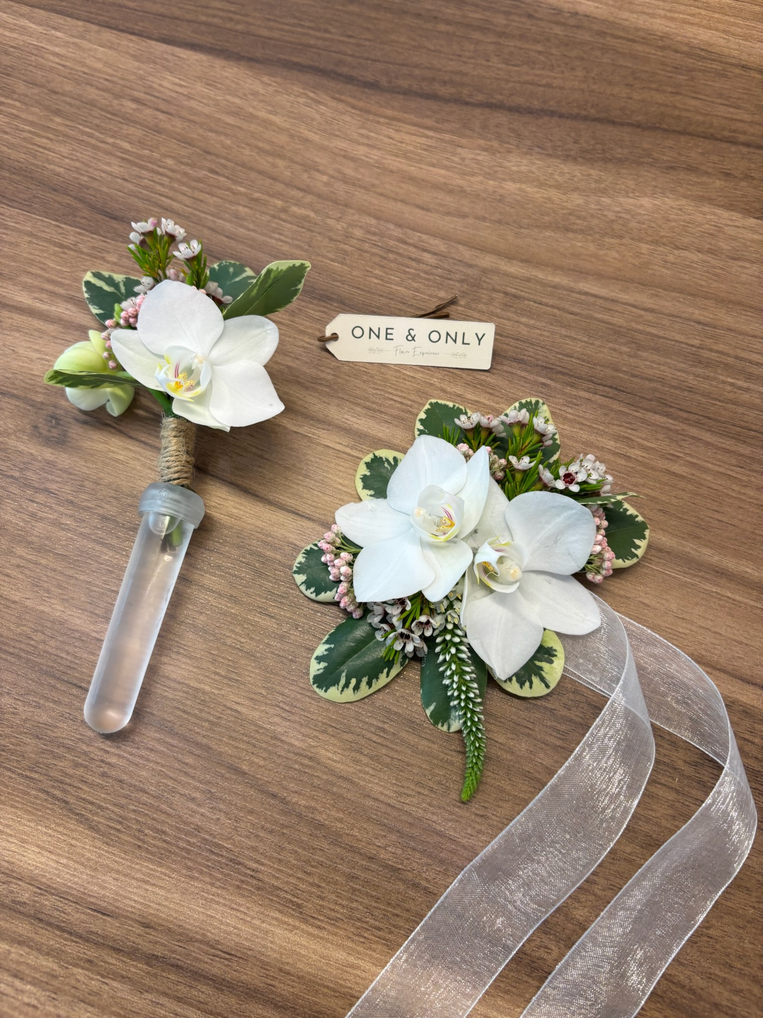 Orchid Corsage & Boutonniere